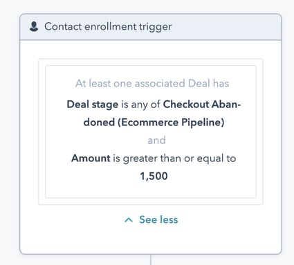 Workflow Trigger for deal-based abandon value criteria