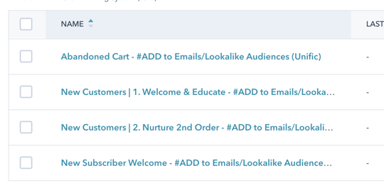 HS Ecom Marketing System - Smart Lists