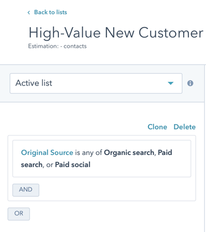 High-Value New Customer Retarget 1 Source