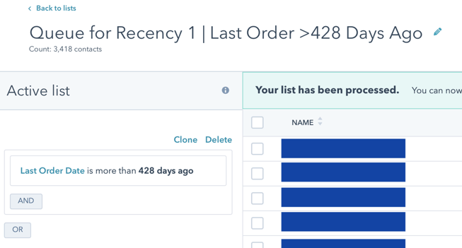 Queue for Recency 1