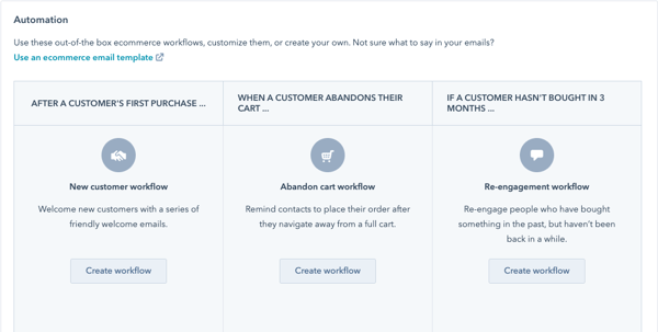 Ecommerce workflows you can create in HubSpot