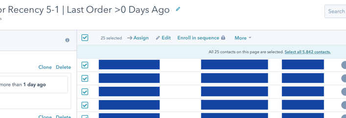 Update Recency Criteria 2 Select All