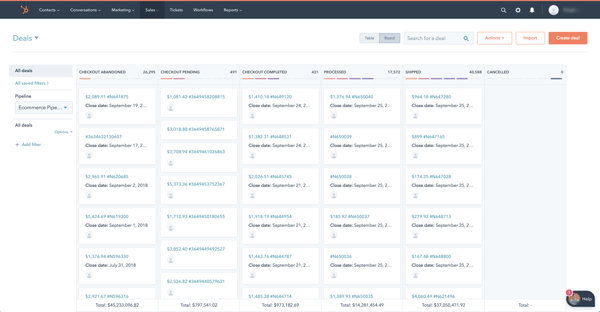 hubspot ecommerce deal pipeline