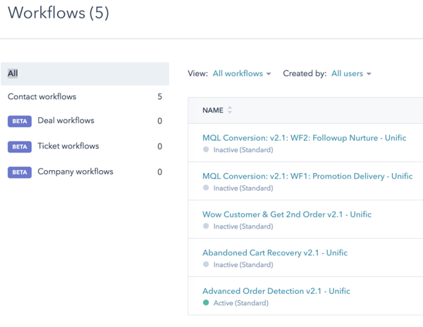 hubspot-ecommerce-unific-workflows