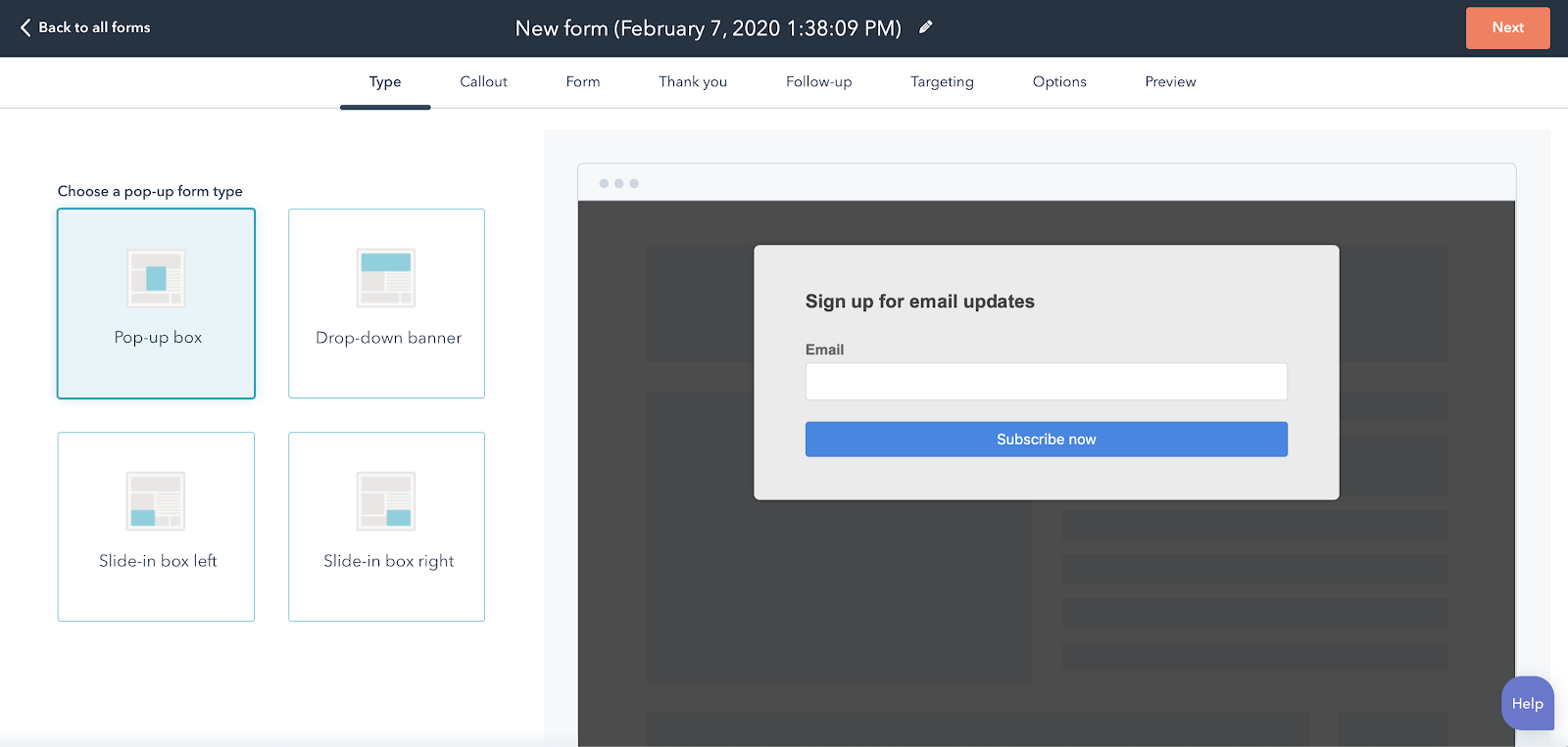 hubspot-free-crm-popup-form